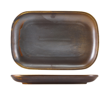 Mynd Terra Rustic Copper diskur ferkantaður 29x19,5cm 