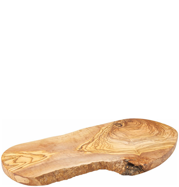 Mynd Rustic oval viðarplatti 40x20cm