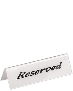 Mynd Reserved skilti plast 15x5cm